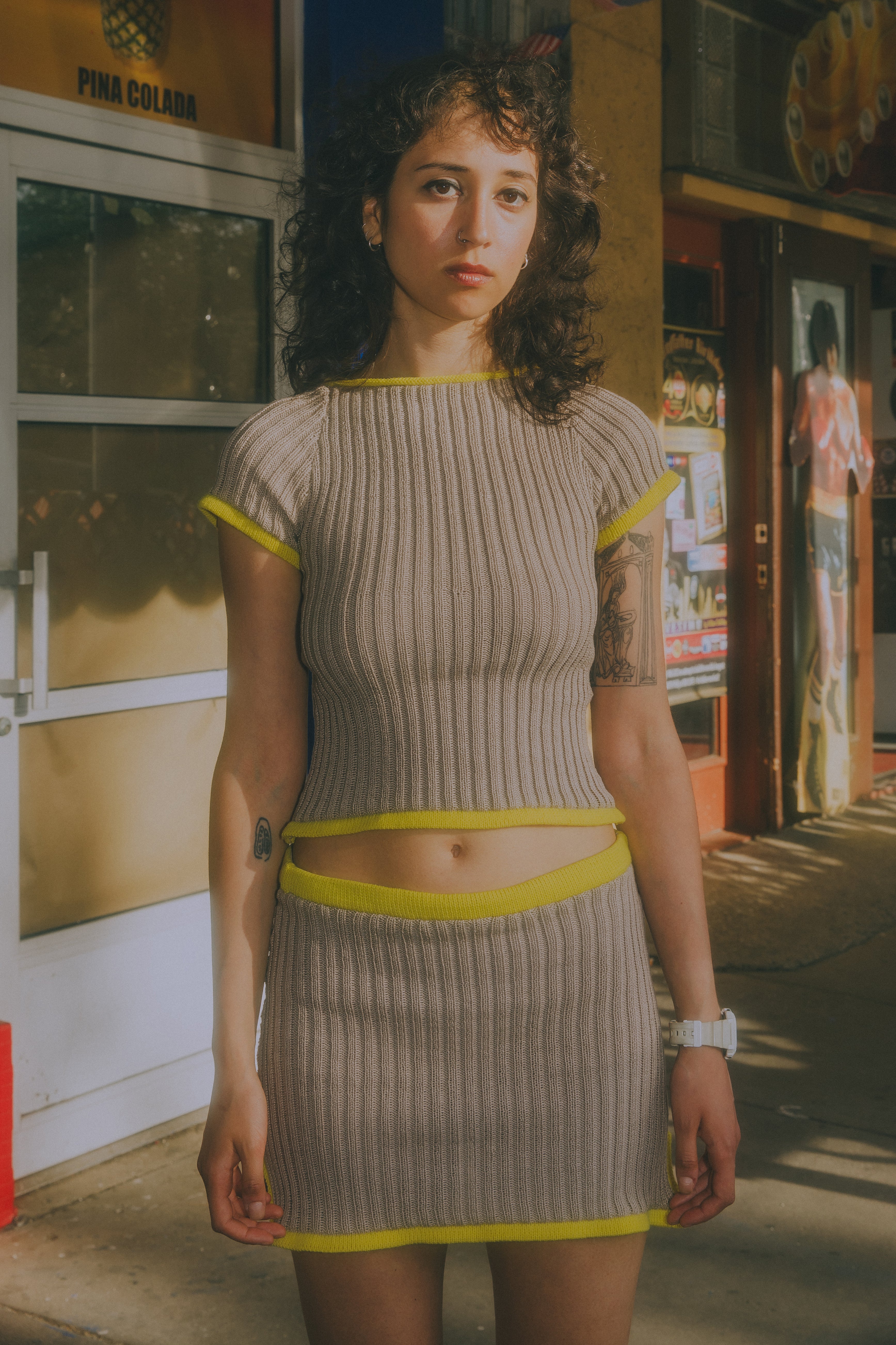 RIBBED SWEATER SKIRT