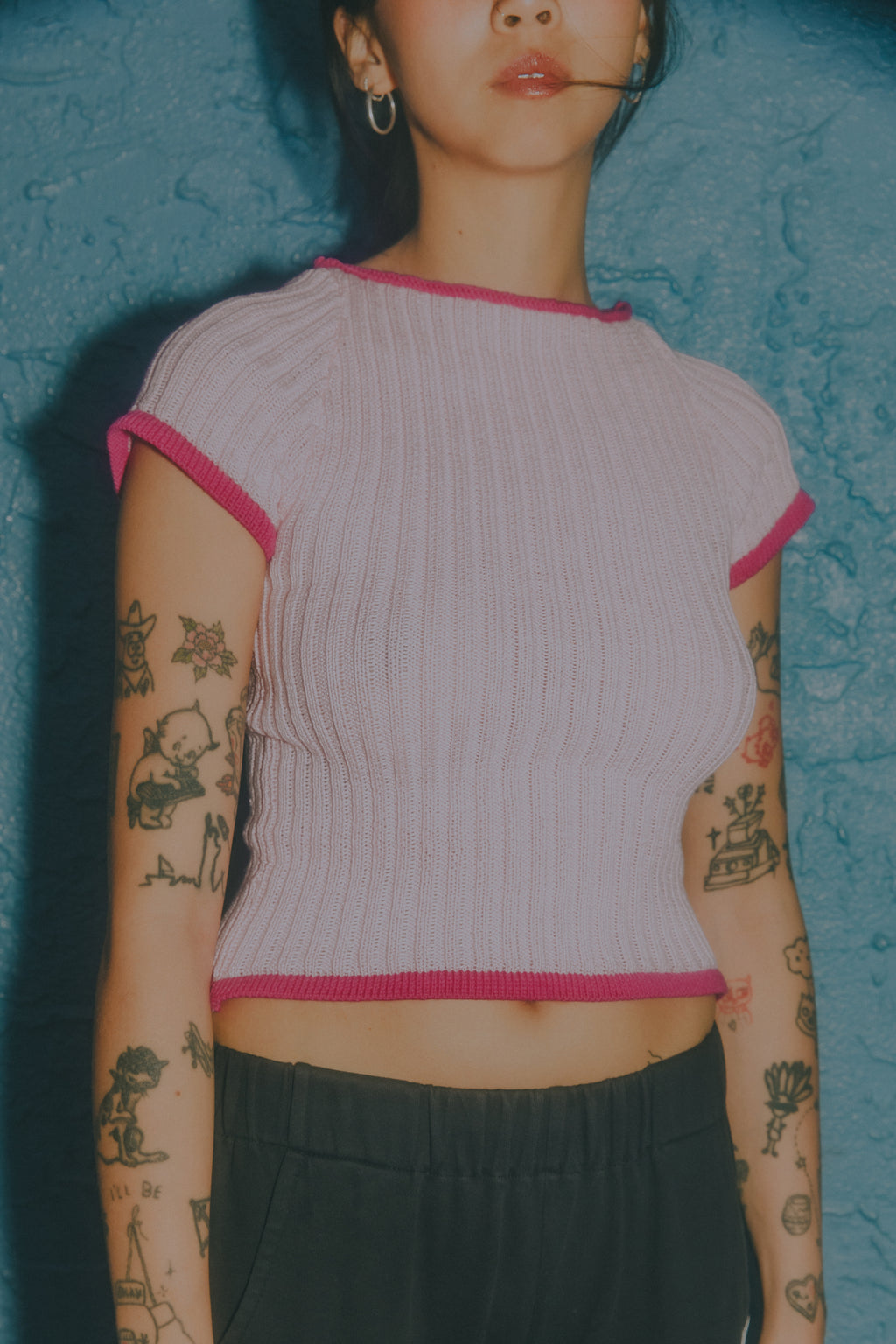 RIBBED SWEATER TEE