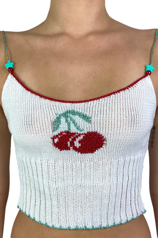 CHERRY TANK- WHITE