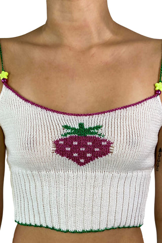 STRAWBERRY TANK- WHITE