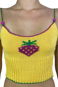 STRAWBERRY TANK- YELLOW