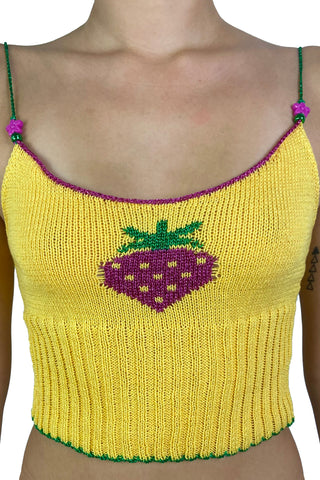 STRAWBERRY TANK- YELLOW