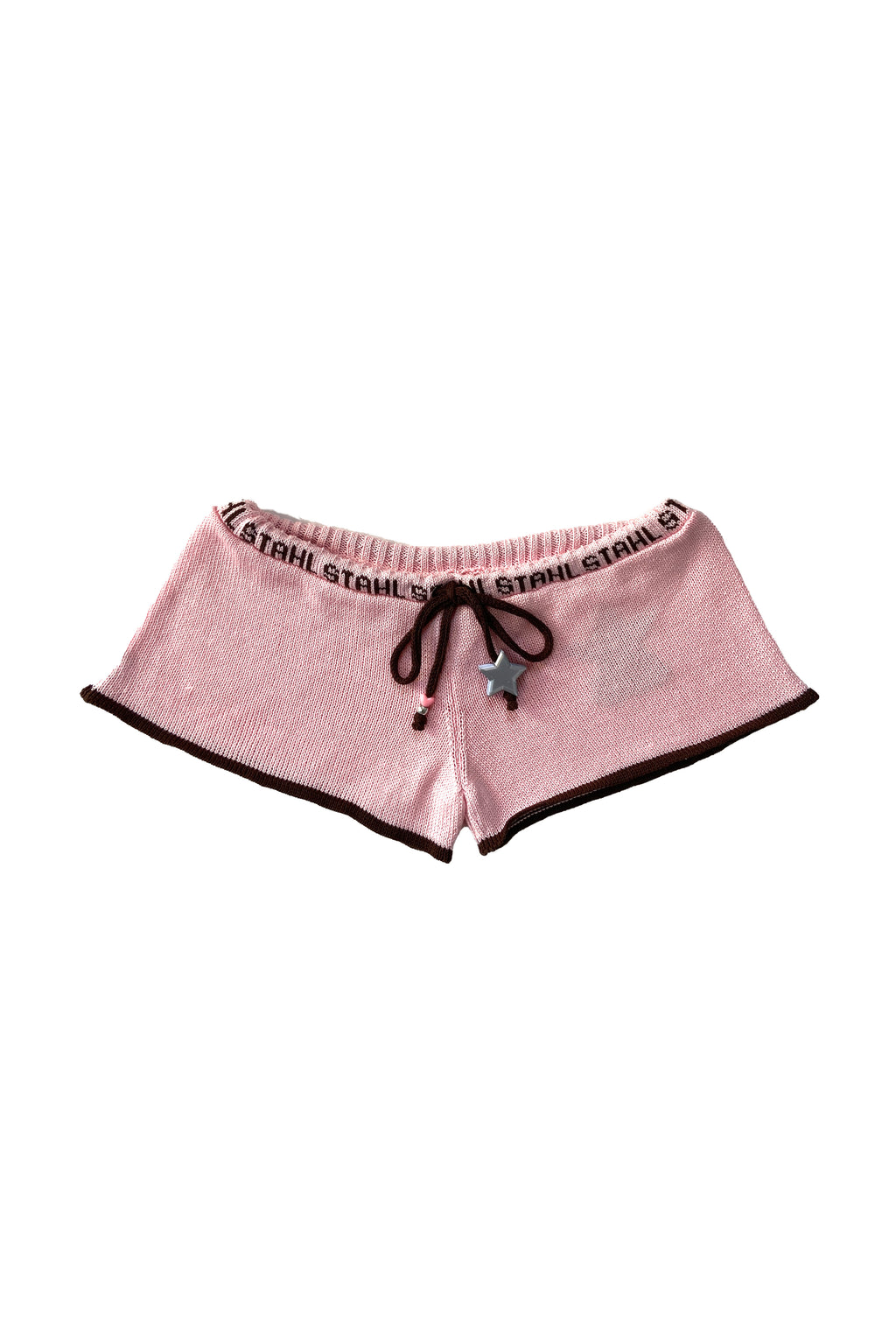 MICRO SHORT- BABY PINK/ BROWN