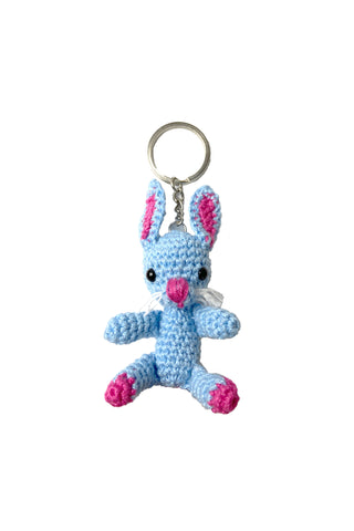 BLUE BUNNY KEYCHAIN
