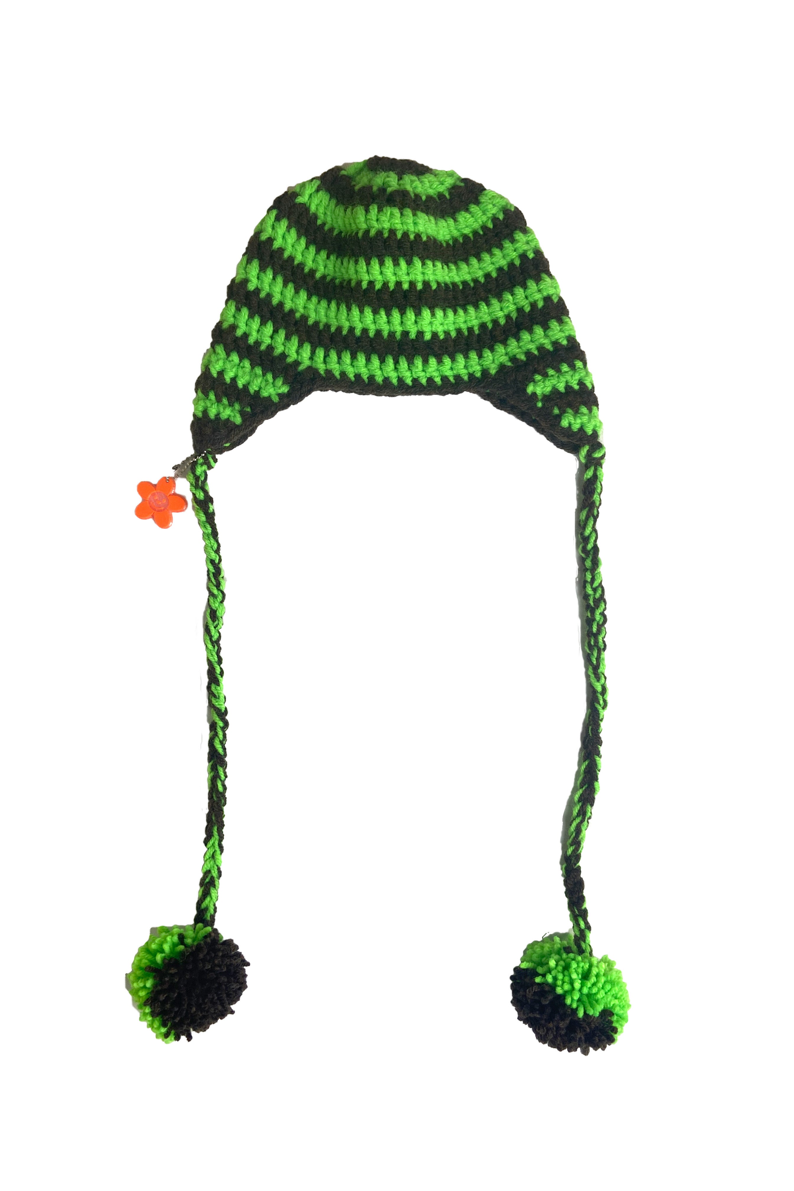 FLAP CAP- GREEN/BROWN