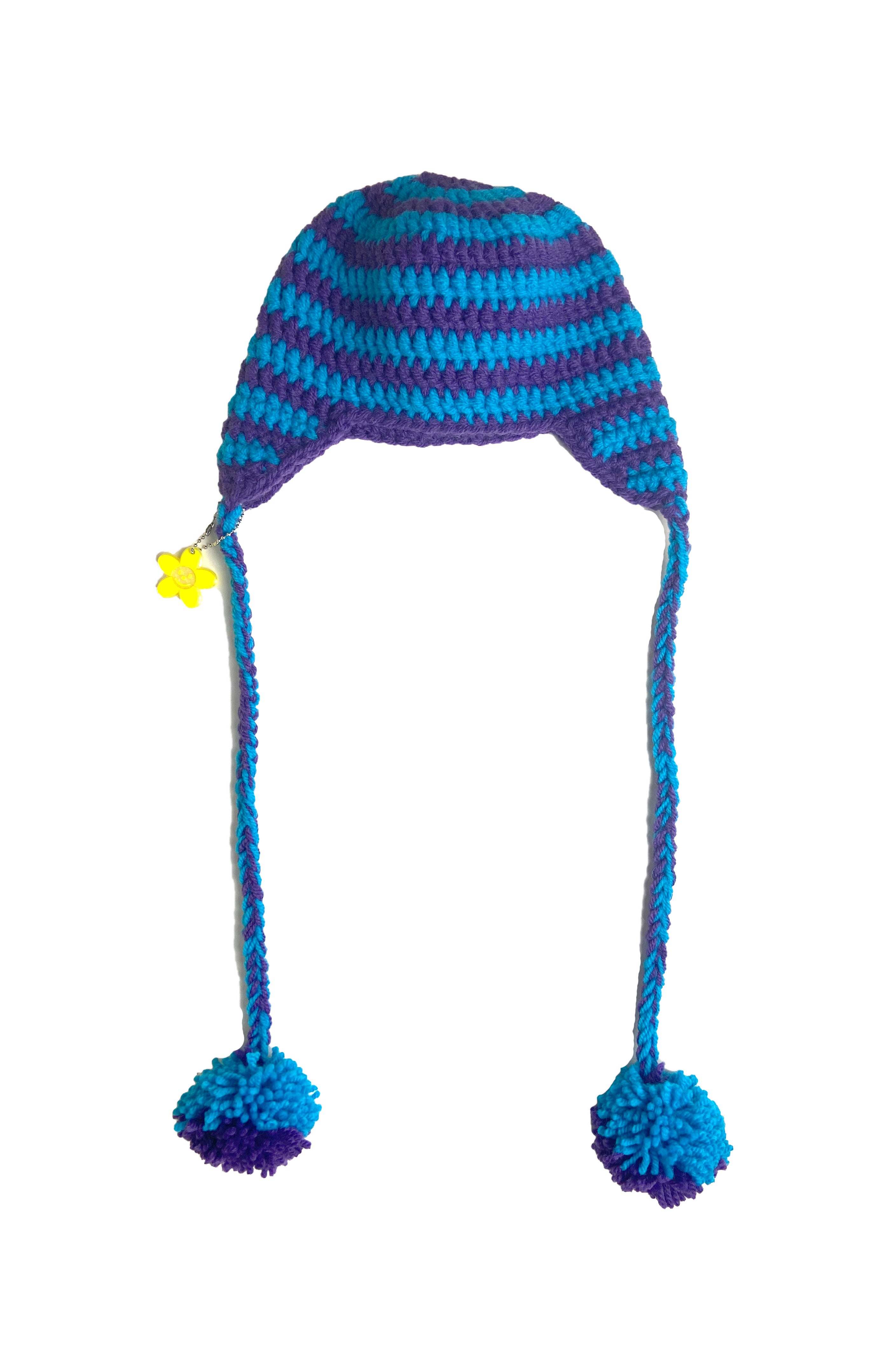 FLAP CAP- PURPLE/BLUE