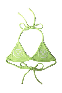 GLOW IN THE DARK BIKINI TOP- SMILEY