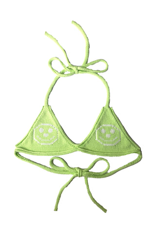 GLOW IN THE DARK BIKINI TOP- SMILEY