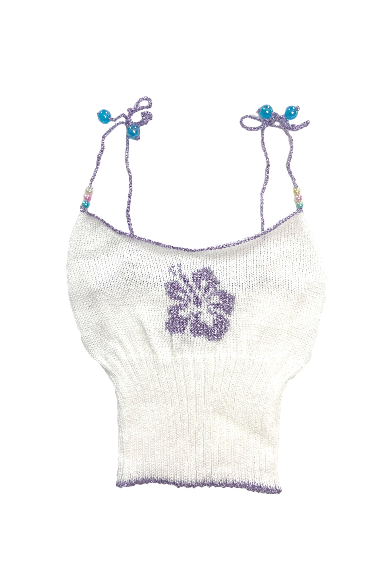 HIBISCUS TANK- WHITE