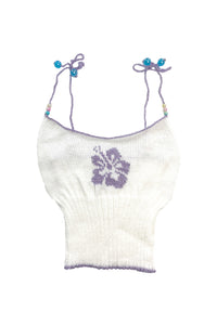 HIBISCUS TANK- WHITE
