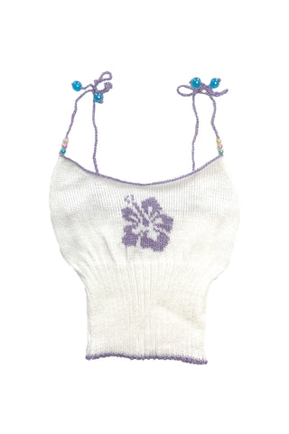HIBISCUS TANK- WHITE