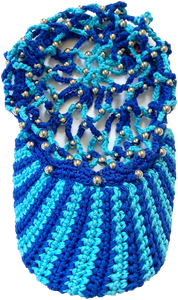 MESH BBALL CAP- BLUE STRIPE
