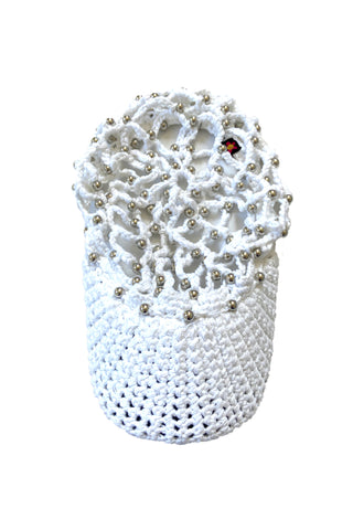 MESH BBALL CAP- WHITE