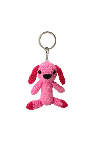 PINK DOG KEYCHAIN