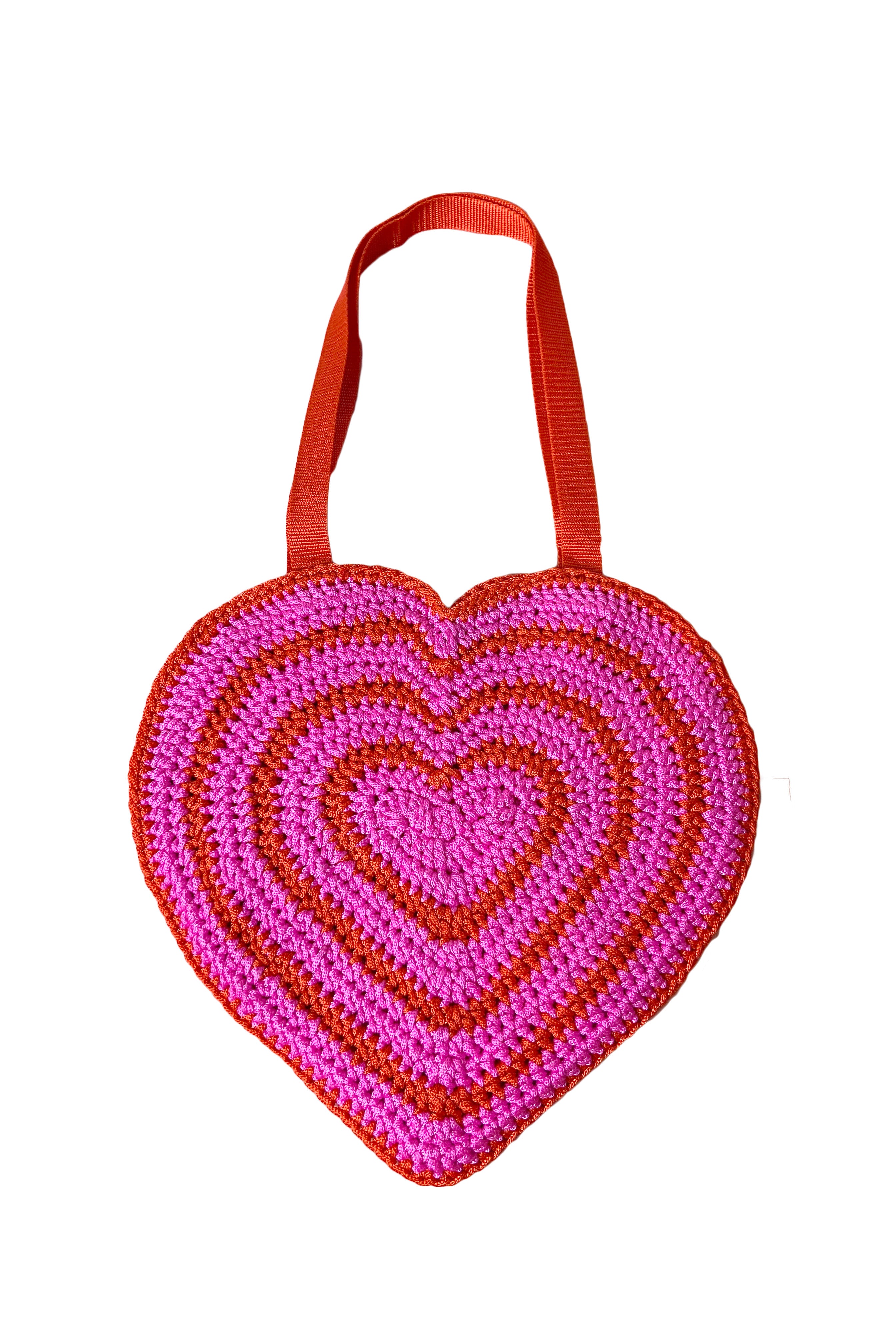 HEART TOTE- PINK/RED