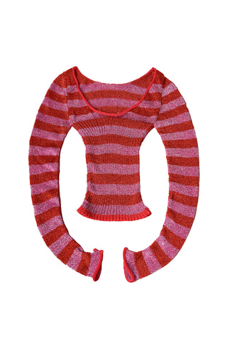 STRIPE METALLIC SWEATER