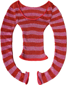 STRIPE METALLIC SWEATER