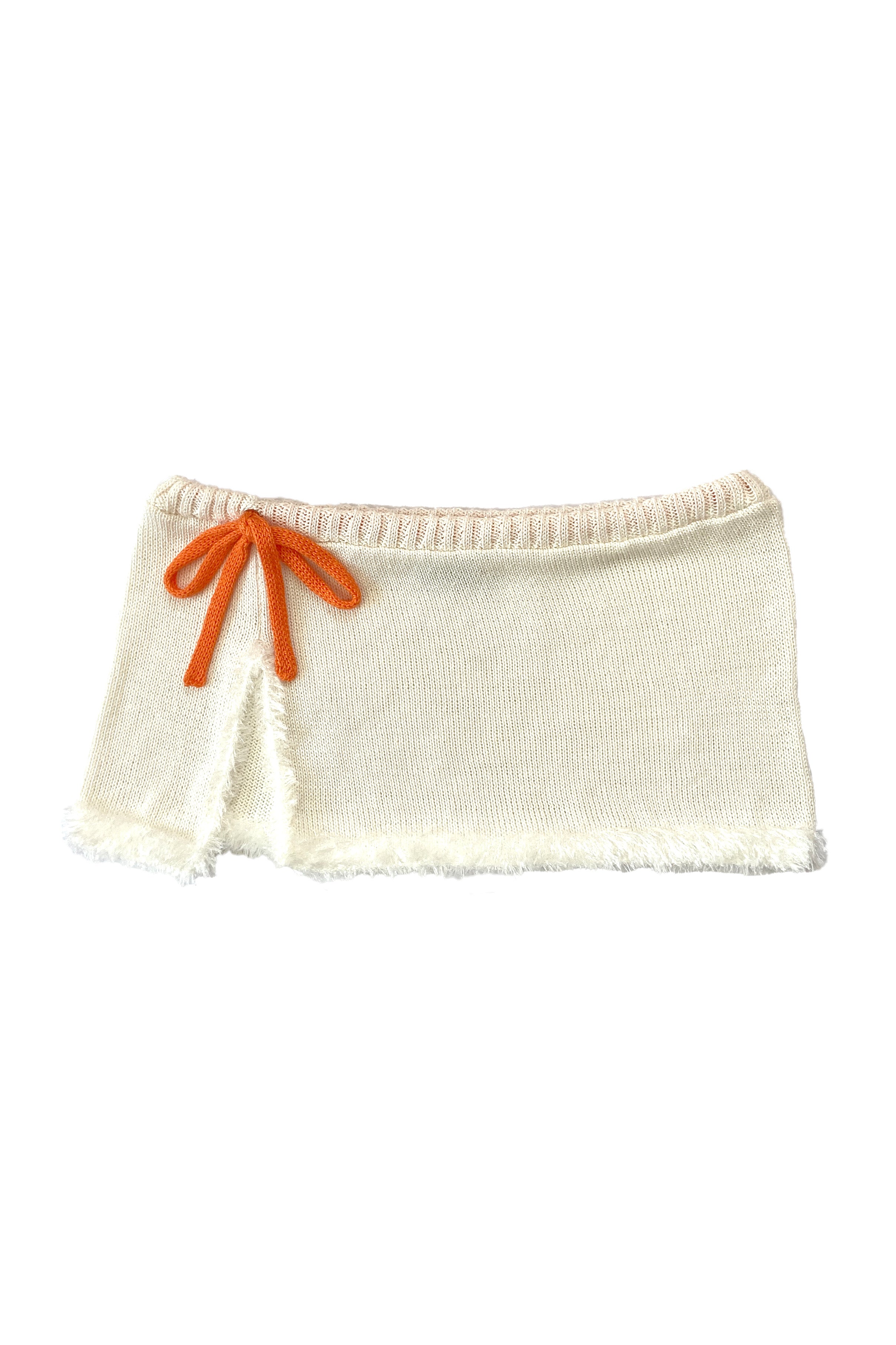 FUR TRIM MICRO SKIRT