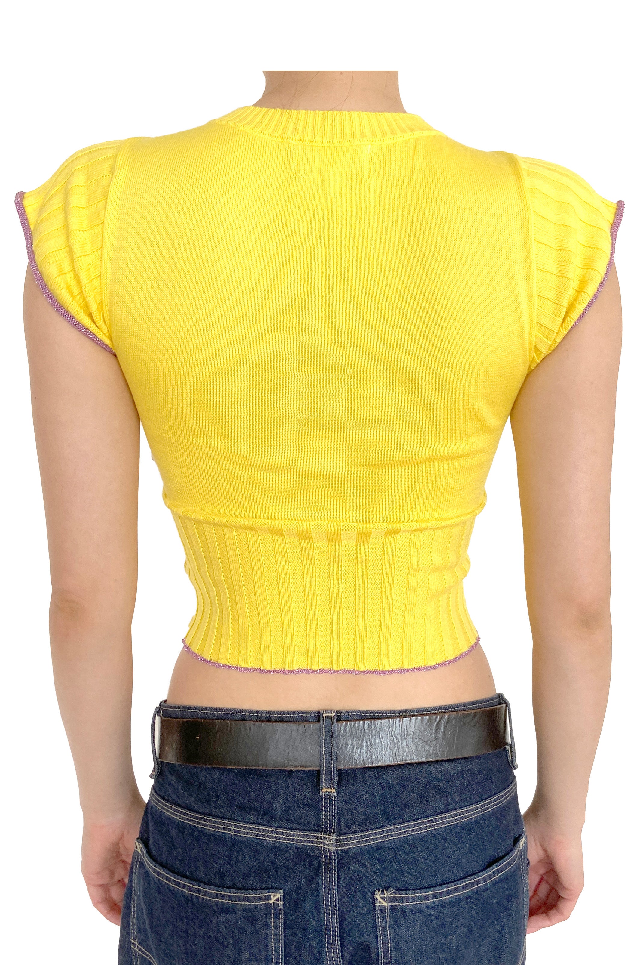 DAISY SWEATER TEE- YELLOW