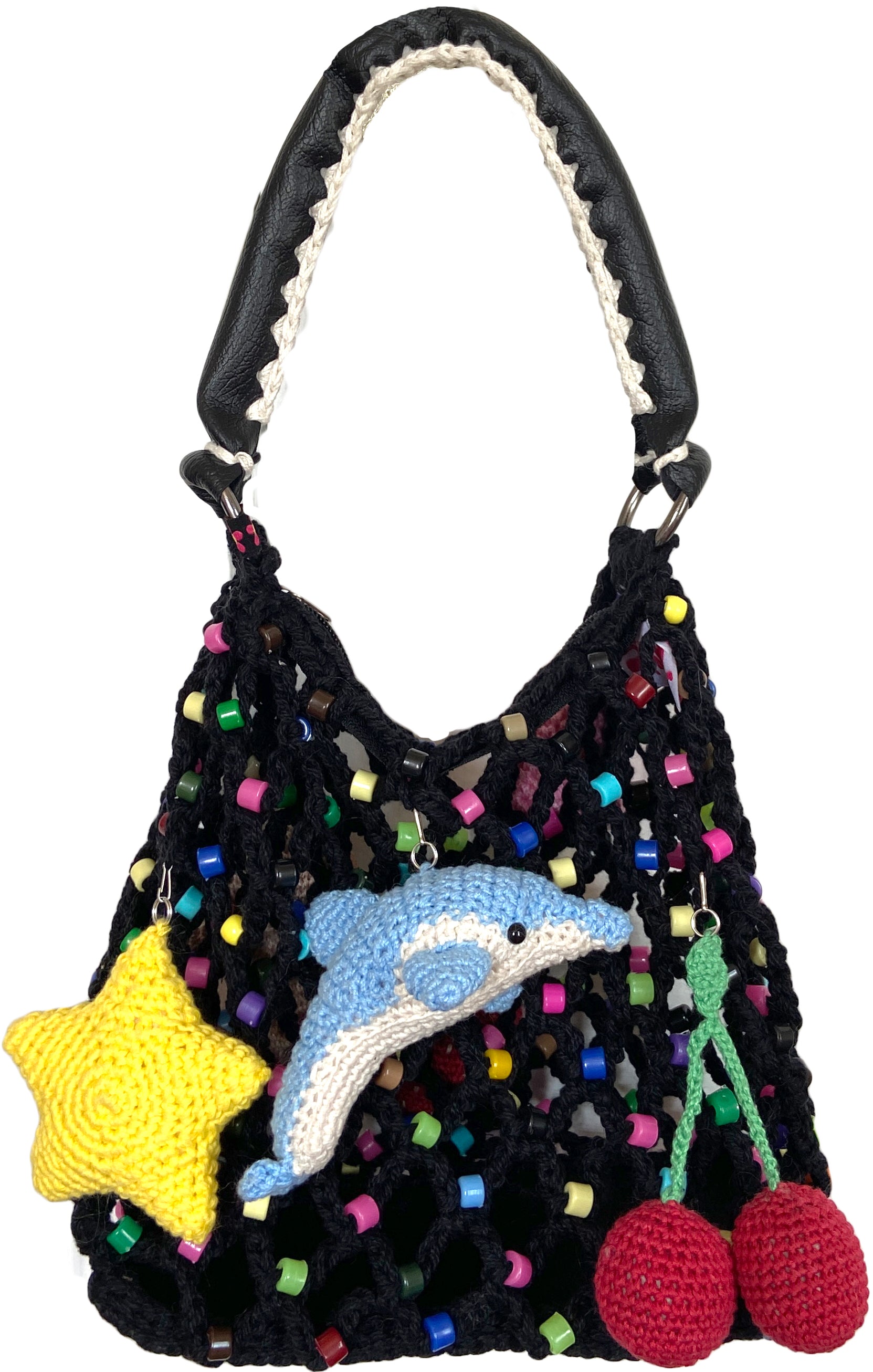 【Anyone more】Nomi Mesh Knit Shoulder Bag CHARM MESH BAG- BLACK – STAHL KNIT